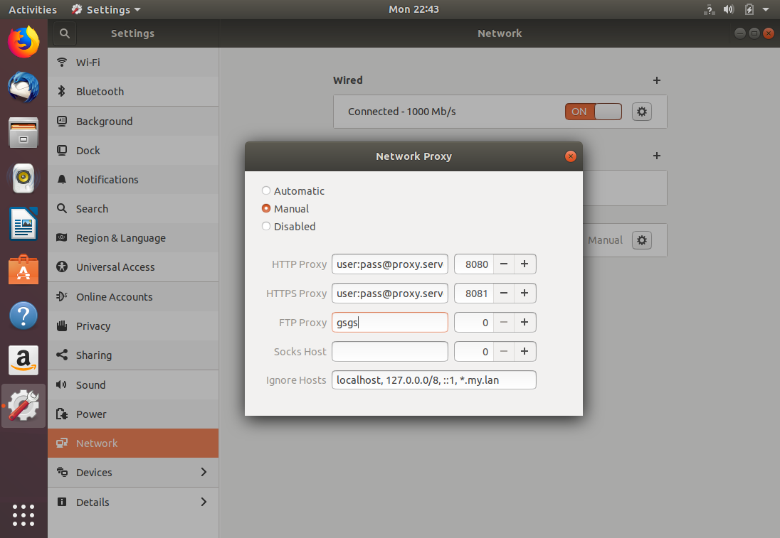 Ustawienia sieciowego serwera Proxy Ubuntu 18.04